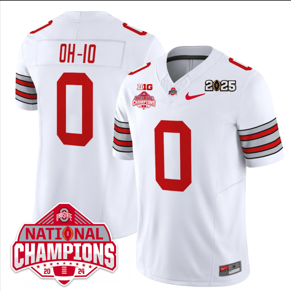 OH-IO Jersey #0 Ohio State 2025 CFP Patch National Champions