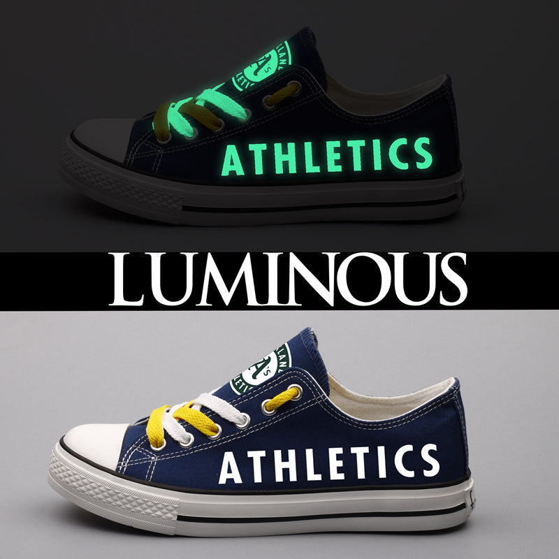 Oakland Athletics Limited Print Low Top Canvas Shoes Sport Sneakers For Men Women Fans