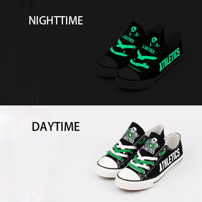 Oakland Athletics Limited Print Low Top Canvas Shoes Sport Sneakers For Men Women Fans