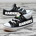 Oakland Raiders Low Top Canvas Sport Sneakers Shoes For Men Women Fans