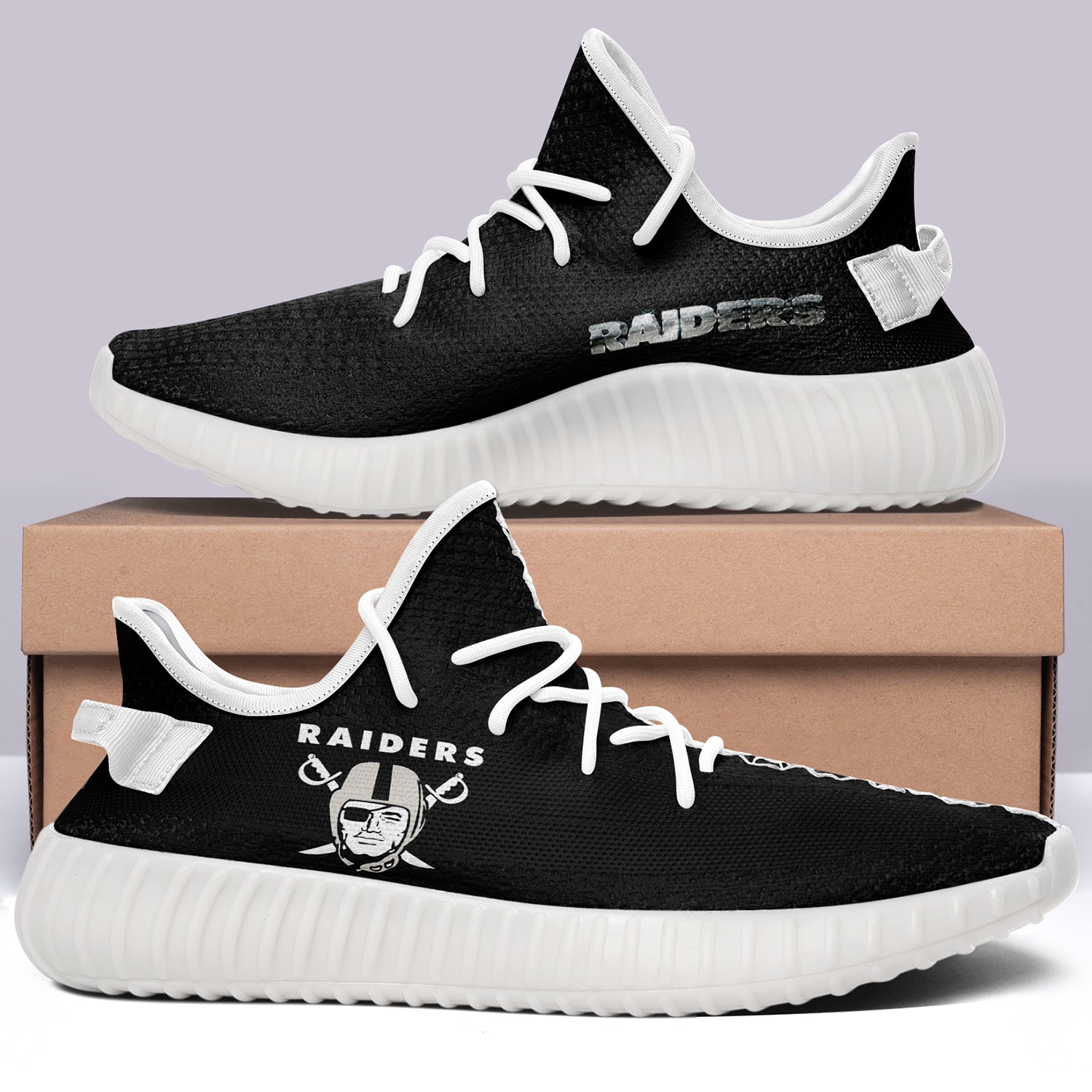 Oakland Raiders NFL 350v Yeezy Sneakers For Men Women Fans