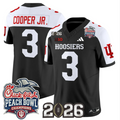 Omar Cooper Jr Jersey #3 Indiana Hoosiers 2026 Peach Bowl Champions Stitched