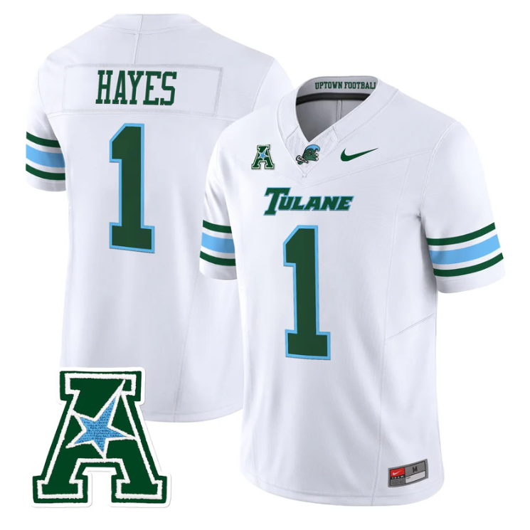 Omari Hayes Jersey #1 Tulane Green Wave 2025 Vapor Limited Stitched
