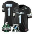 Omari Hayes Jersey #1 Tulane Green Wave City Edition 2025 AAC Champions