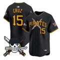 Oneil Cruz Jersey #15 Pittsburgh Pirates One Piece Zoro Patch Stitched