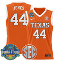 Taylor Jones Jersey #44 Texas Longhorns 2025 Sec Final Four Patch Orange