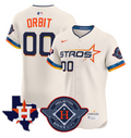 Orbit Jersey #00 Houston Astros 2025 City Connect Texas Patch Premier Elite Stitched