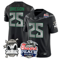Oregon Jersey #25 Oregon Ducks Mummy Duck 2026 Peach Bowl Stitched Black
