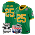 Oregon Jersey #25 Oregon Ducks Mummy Duck 2026 Peach Bowl Stitched Green