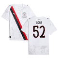 Oscar Bobb 52 Manchester City 2025-26 Match Jersey – White