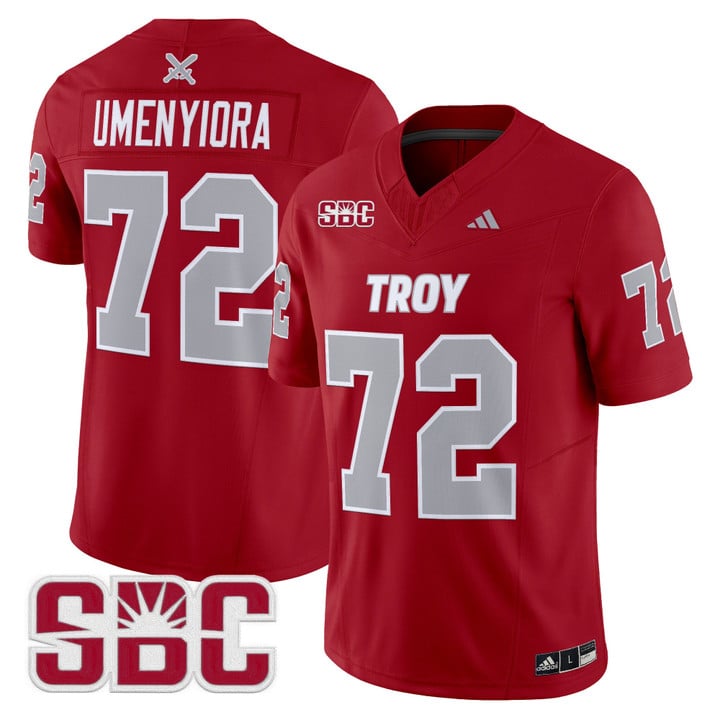 Osi Umenyiora Jersey #72 Troy Trojans 2025 Vapor Limited Stitched