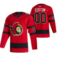 Ottawa Senators Custom Red  2020-21 Reverse Retro Alternate NHL Jersey Stitched
