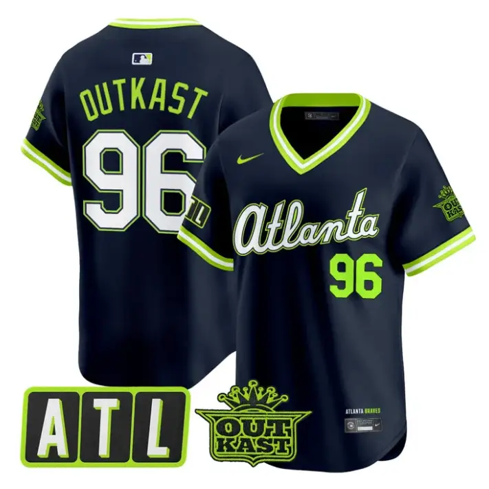 OutKast Jersey #96 Atlanta Braves 2026 City Connect Outkast Stitched
