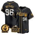 OutKast Jersey #96 Atlanta Braves Atliens Hank Aaron Patch Limited Stitched