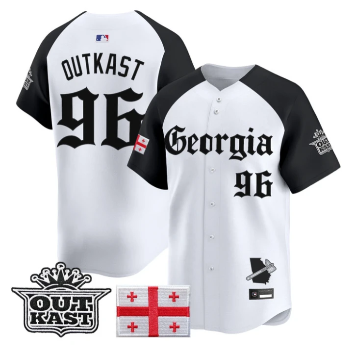 OutKast Jersey #96 Atlanta Braves Georgia Outkast Gothic Stitched