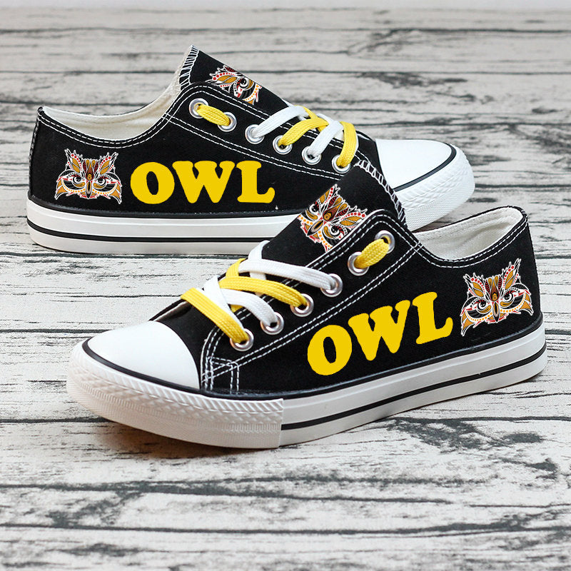 Owl Canvas Sneakers Shoes For Men Women Fans