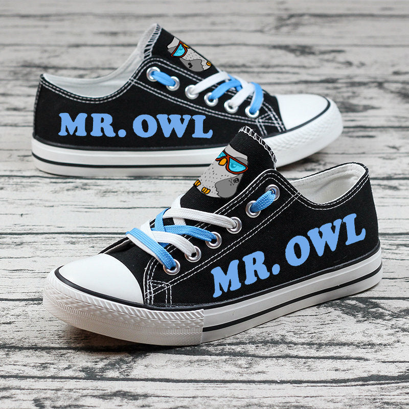 Owl Canvas Sneakers Shoes For Men Women Fans