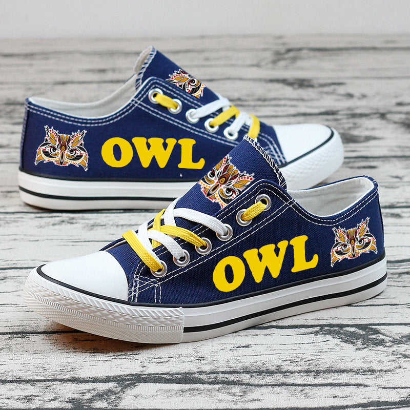 Owl Canvas Sneakers Shoes For Men Women Fans