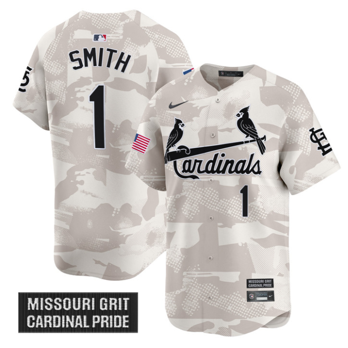 Ozzie Smith Jersey #1 St. Louis Cardinals 2025 Armed Forces Day Vapor Stitched