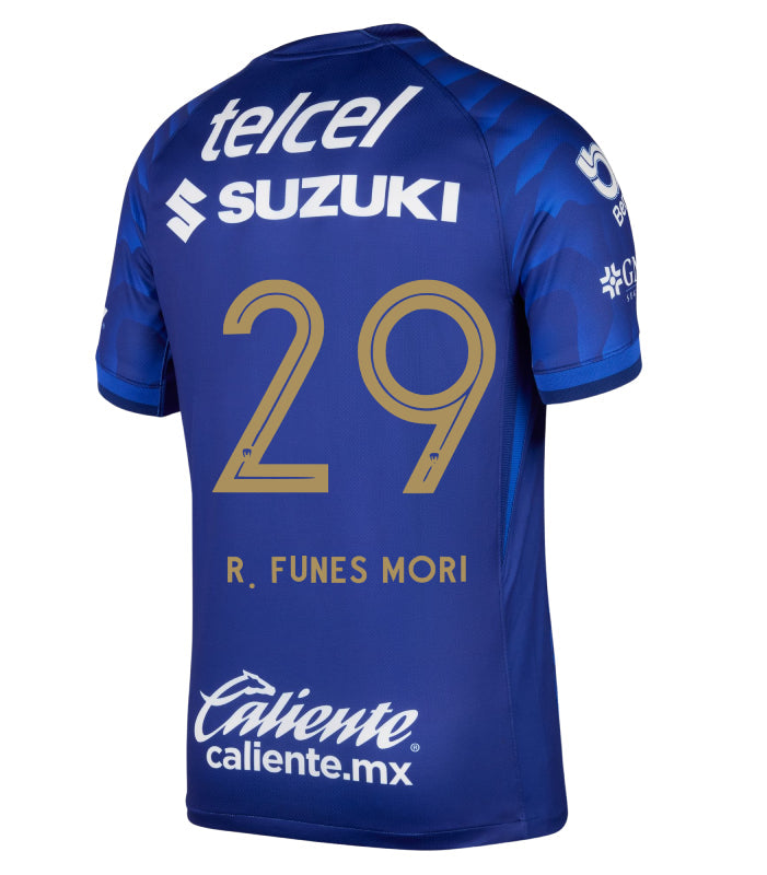 Pumas UNAM 2025-26 R. FUNES MORI 29 Away Jersey – Azul Marino