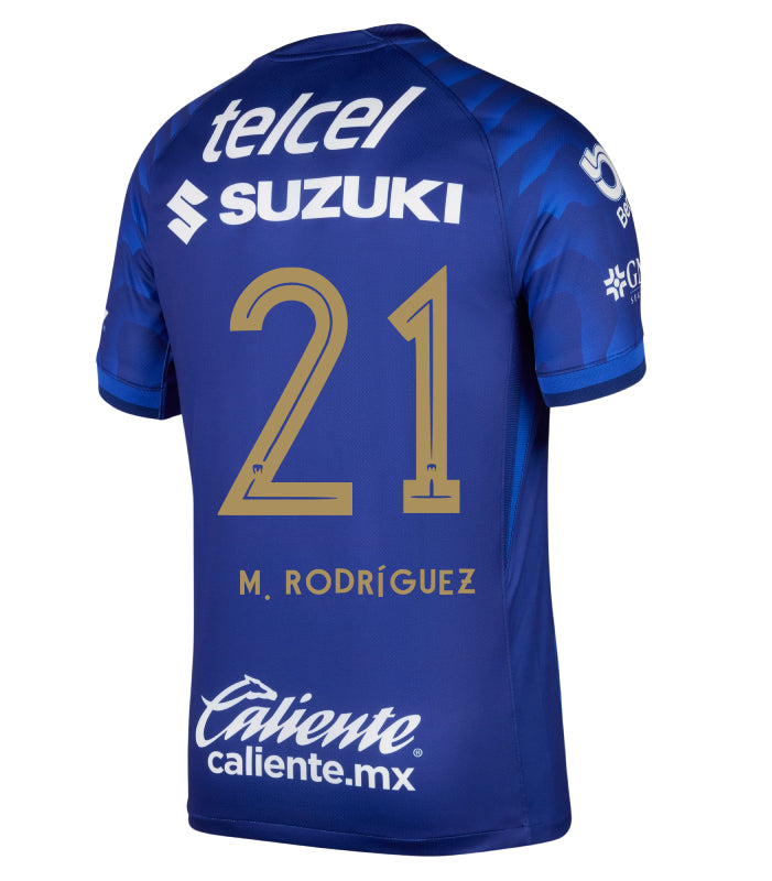 Pumas UNAM 2025-26 M. RODRÍGUEZ 21 Away Jersey – Azul Marino