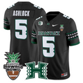 Pofele Ashlock Jersey #5 Hawai'i Rainbow 2025 Hawai'i Bowl Stitched