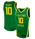 Peyton Scott Jersey #10 Oregon Ducks NIL Basketball Green