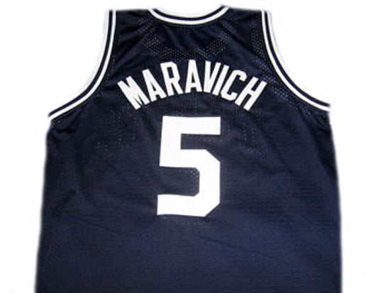 Pete Maravich Jersey #5 Daniel High School Basketball Navy Blue