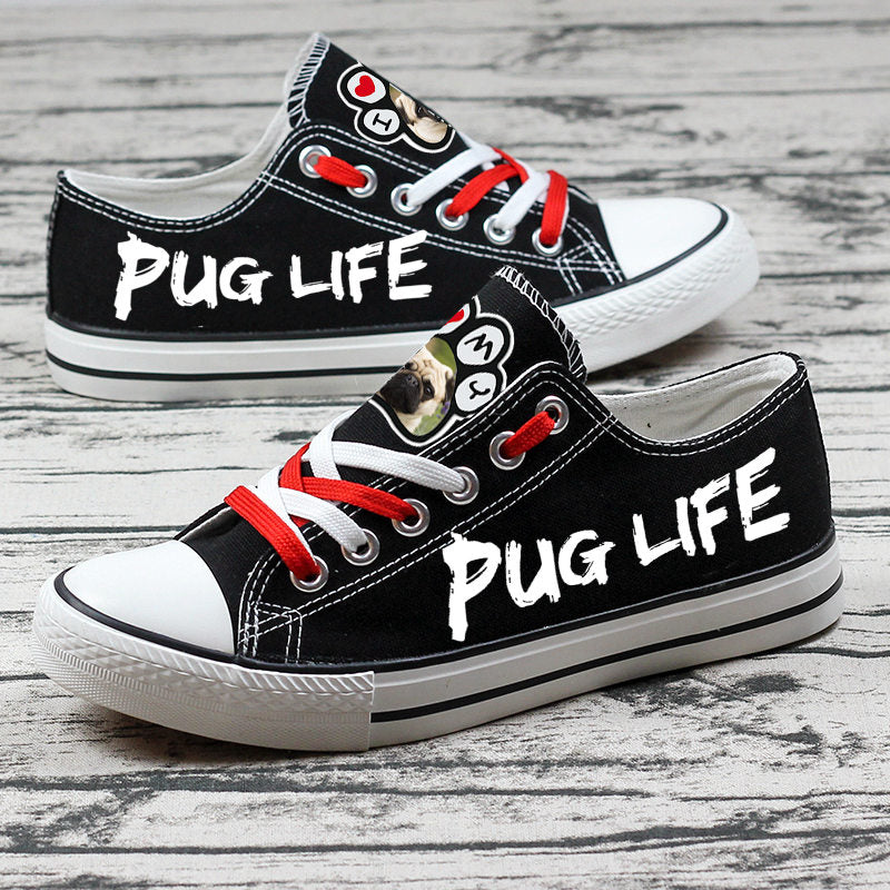 PUG Canvas Sneakers Shoes For Men Women Fans