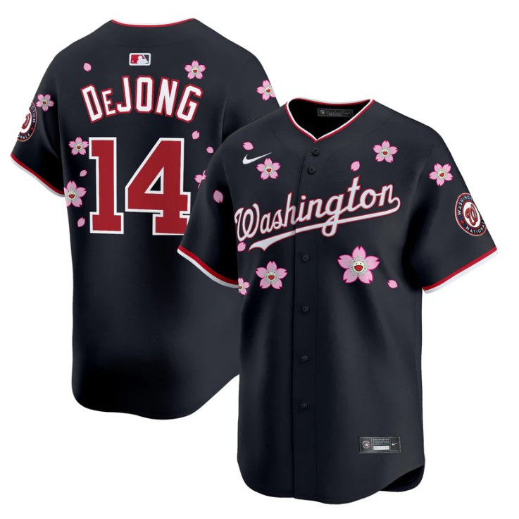 Paul DeJong Jersey #14 Washington Nationals Cherry Blossom Vapor Premier Limited Stitched
