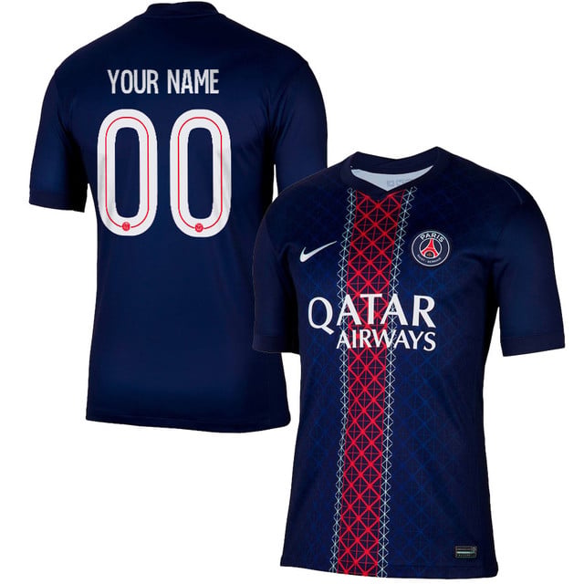 Paris Saint-Germain PSG 2025-26 Home Customize Jersey – Navy