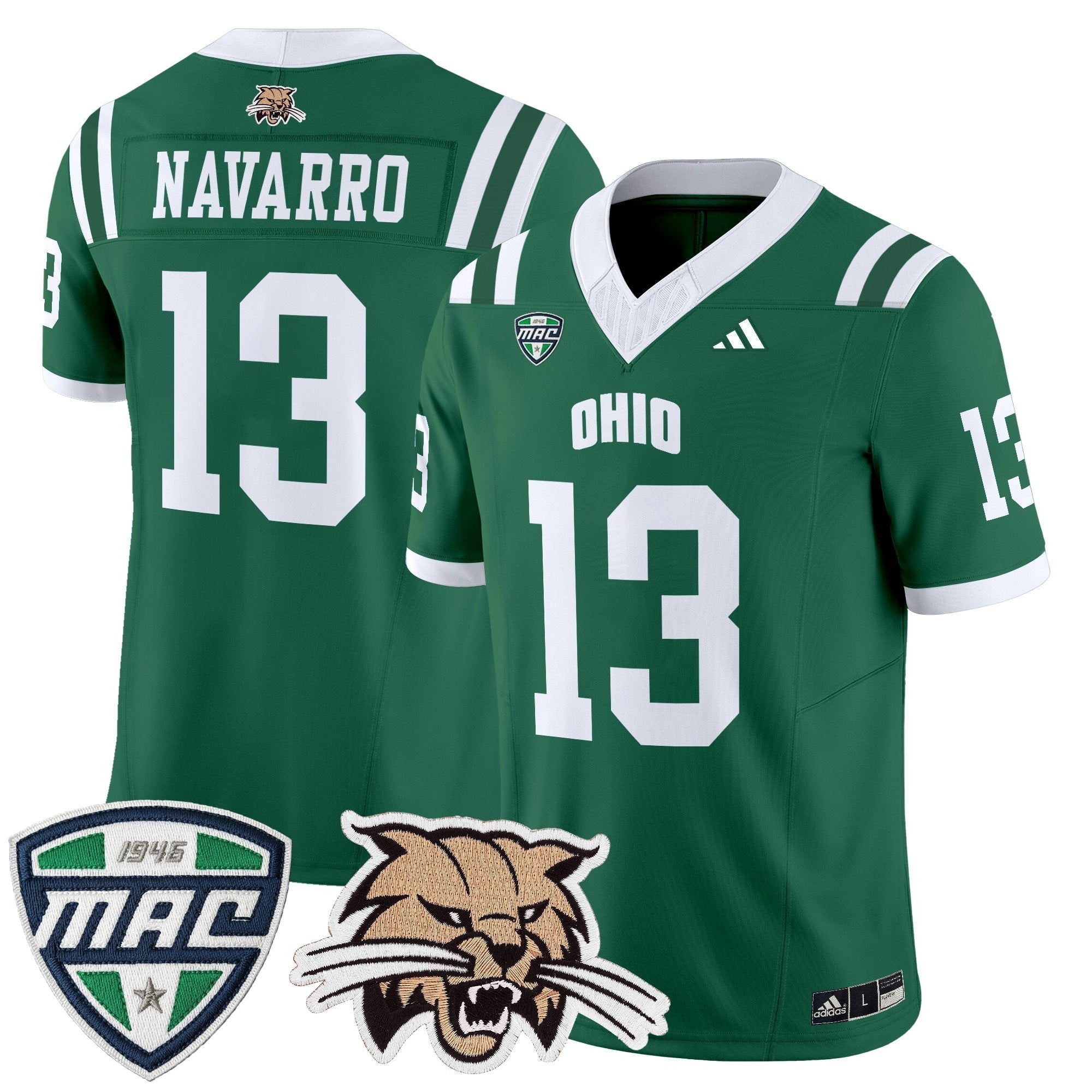 Parker Navarro Jersey #13 Ohio Bobcats 2025 Vapor Limited Stitched