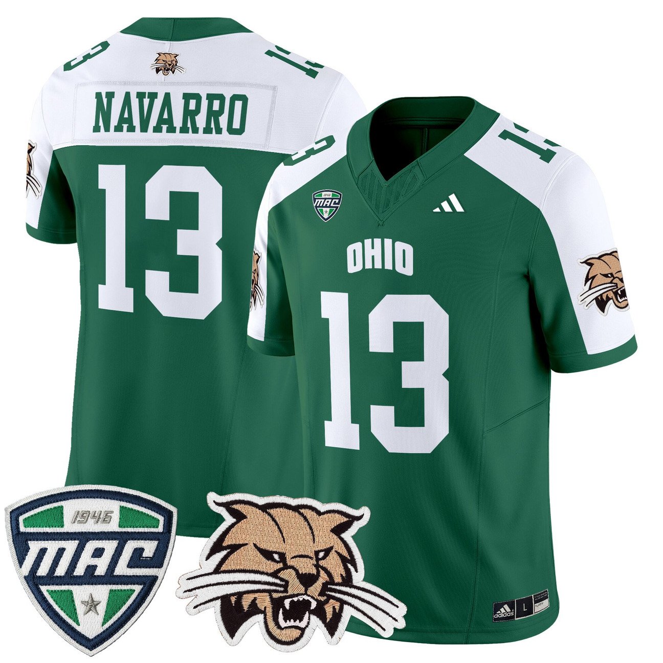 Parker Navarro Jersey #13 Ohio Bobcats 2025 Vapor Limited Stitched