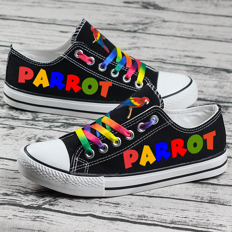 Parrot Canvas Sneakers Shoes For Men Women Fans