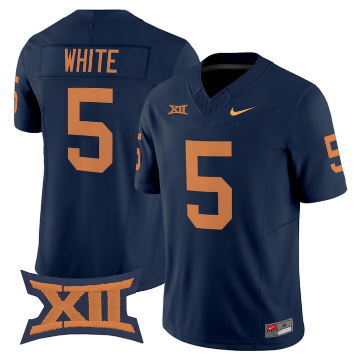 Pat White Jersey #5 West Virginia Mountaineers 1965 Throwback Limited Stitched