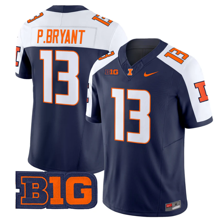 Pat Bryant Jersey #13 Illinois Fighting Illini 2025 Vapor Stitched
