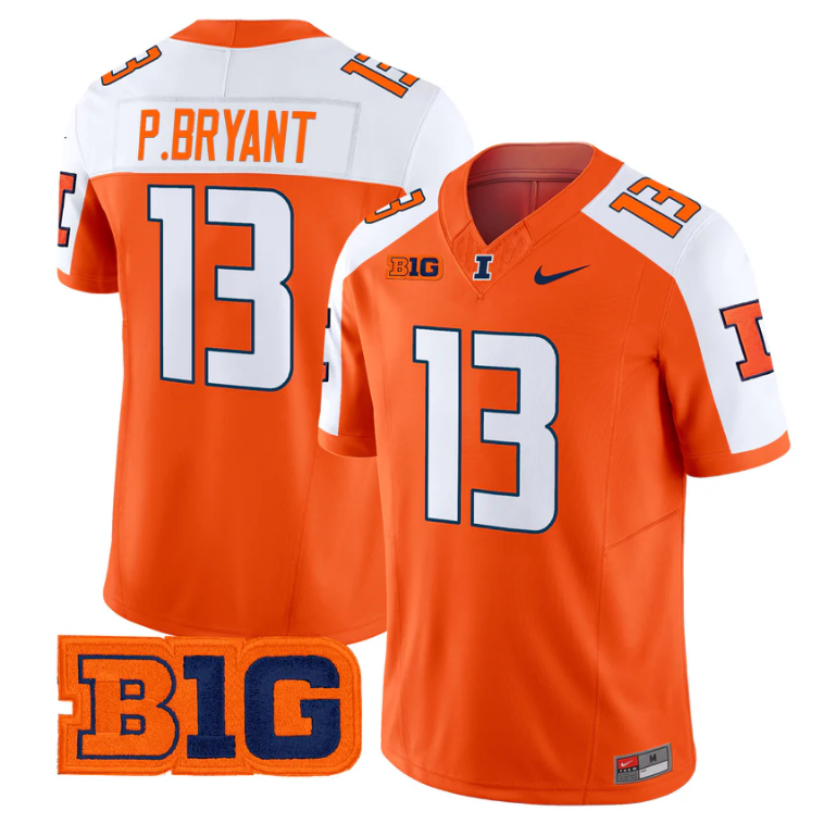 Pat Bryant Jersey #13 Illinois Fighting Illini 2025 Vapor Stitched