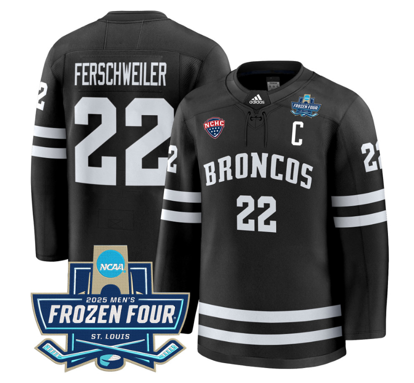 Pat Ferschweiler Jersey #22 Western Michigan Broncos 2025 Frozen Four Patch Stitched