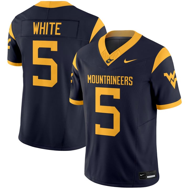 Pat White Jersey #5 West Virginia Mountaineers 2025 Limited Stitched