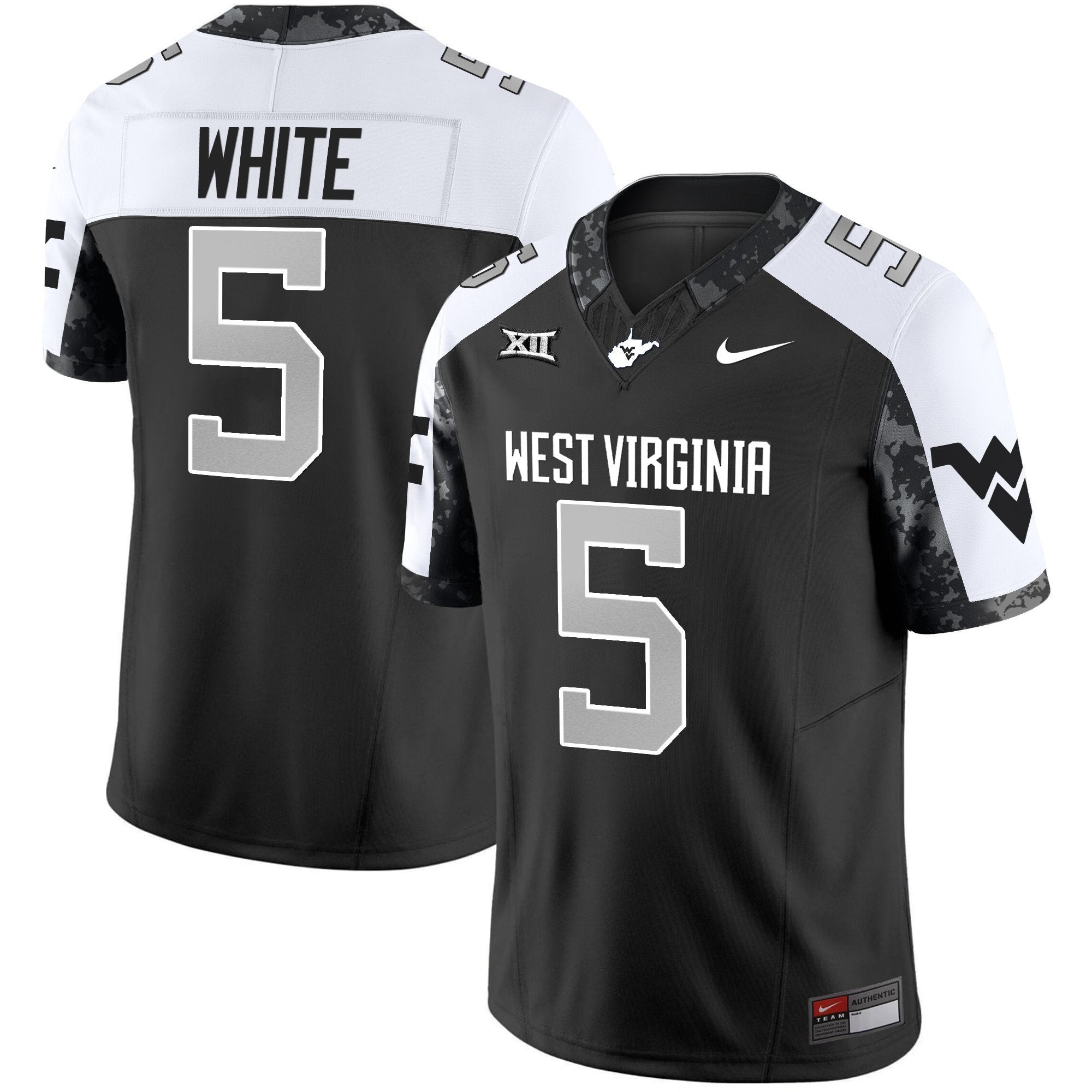 Pat White Jersey #5 West Virginia Mountaineers 2025 Stitched
