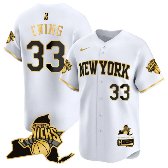 Patrick Ewing Jersey #33 New York Knicks Vapor Baseball Stitched