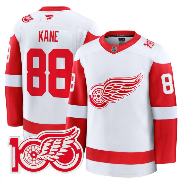 Patrick Kane Jersey #88 Detroit Red Wings 100th Anniversary Stitched