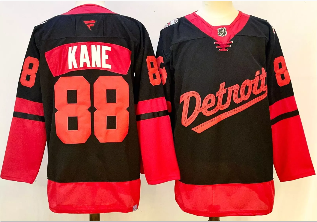 Patrick Kane Jersey #88 Detroit Red Wings 2025 Stadium Series Stitched
