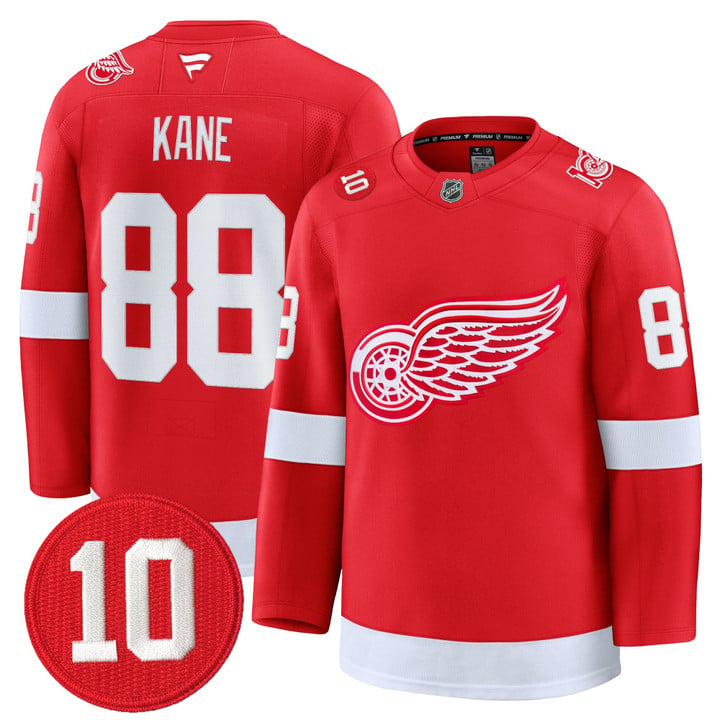 Patrick Kane Jersey #88 Red Wings #10 Alex Delvecchio Honoring