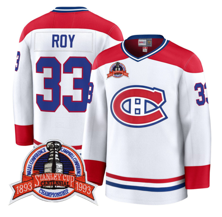 Patrick Roy Jersey #33 Montreal Canadiens Timeless Premium Stitched 1992