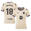 Pau Victor #18 Barcelona 2025-26 Away Jersey – Cream