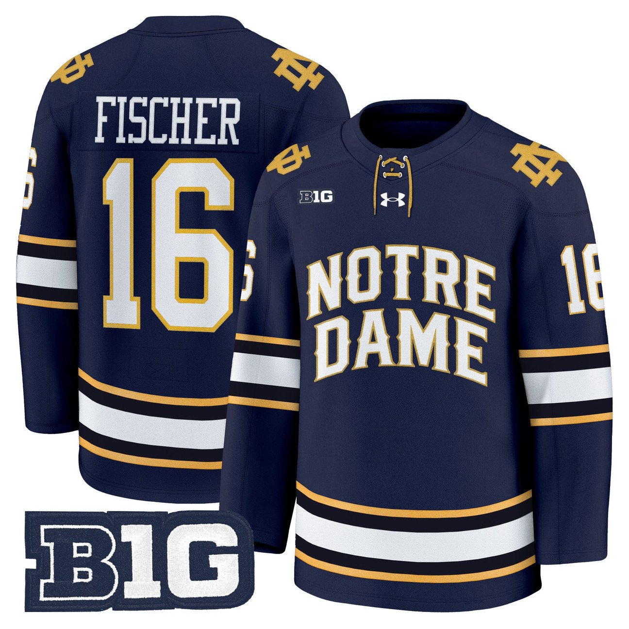 Paul Fischer Jersey #16 Notre Dame Fighting Irish 2025-26 Premium Stitched