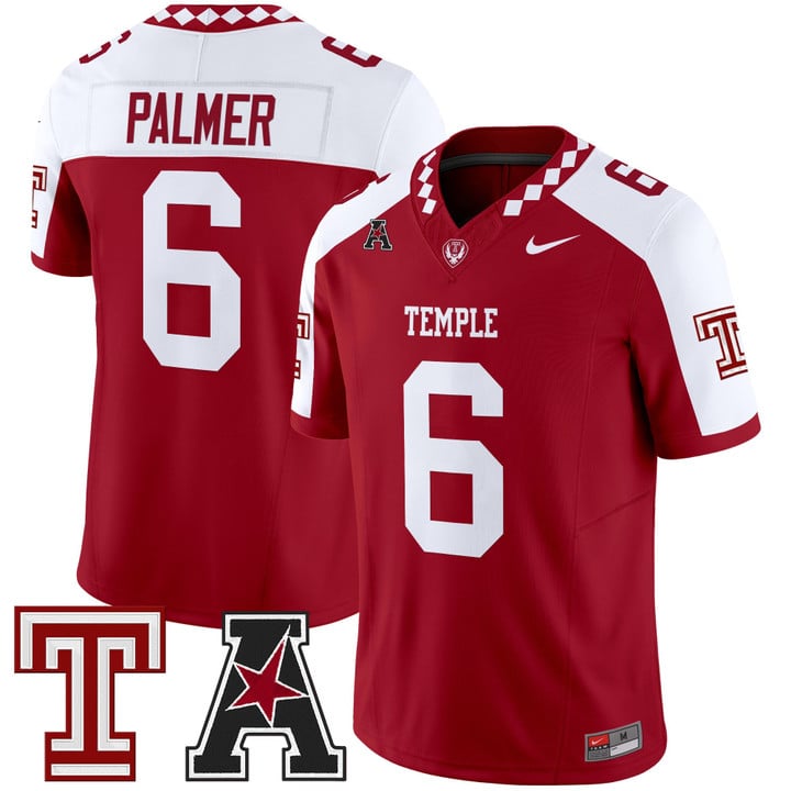 Paul Palmer Jersey #6 Temple Owls 2025 Vapor Limited Stitched