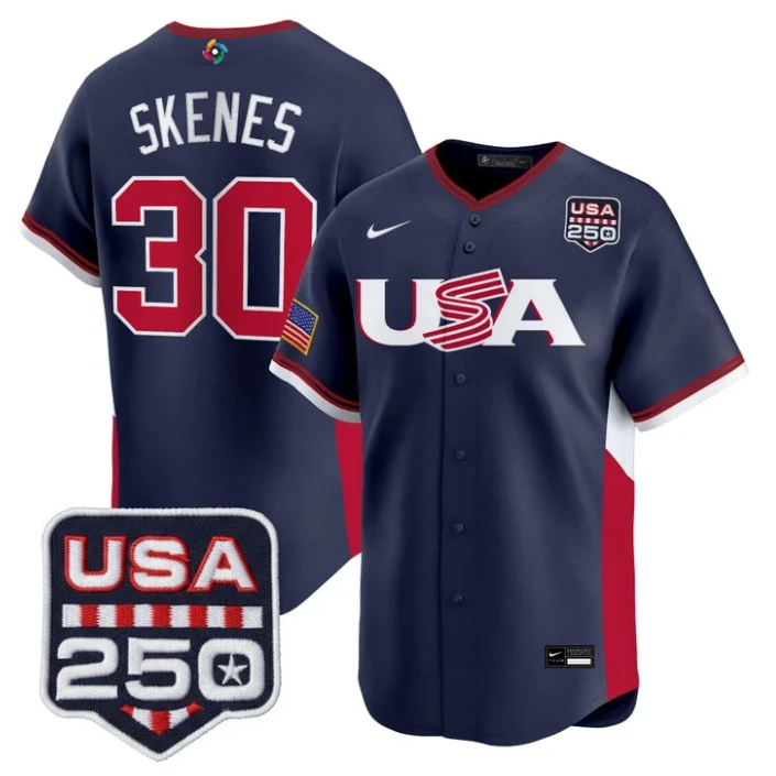 Paul Skenes Jersey #30 Team USA World Baseball Classic 250 USA 2026 Roster Stitched