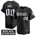 Paws Jersey #00 Detroit Tigers Motor Gothic Edition Vapor Limited Stitched